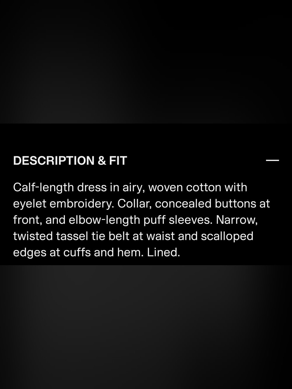 NWT H&M Navy Eyelet Embroidered Shirt Dress with Tie Waist, Size S - Picture 5 of 11